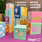 Boppi Baby Stacking Blocks Jungle Safari Animal Toys With Letters And Numbers, Montessori Cubes For Toddlers, Preschool Learning
