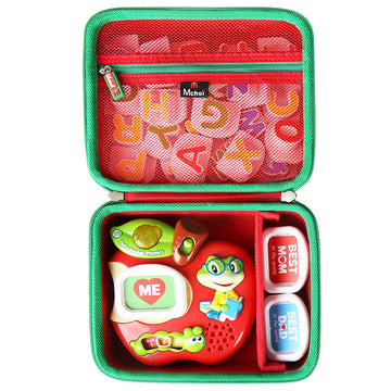 Mchoi Shockproof Carrying Case Compatible With Leapfrog Tad'S Fridge Phonics Magnetic Letter Set, Red, Case Only