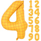 40 In Matte Yellow Number Balloons Helium Foil Mylar Balloon Birthday Party Banquet Decoration Digital 4