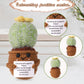 Positive Cactus Crochet, 4.3 Inch Handmade Knitted Cactus Toy Funny Potato Mexican Cactus Cute Emotional Support Life Plant Doll Gifts With Encouragement Card For Adults Kids Decoration
