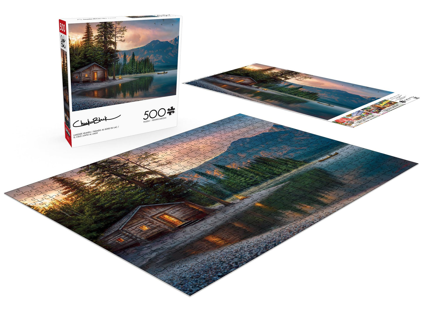 Buffalo Games 500 Piece Jigsaw Puzzle - Lakeside Heaven - Large Multicolor - Model 37011 - Perfect for Game Nights