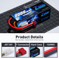 Zeee 2S Lipo Battery 8000mAh 7.4V 100C Hard Case T Plug for RC Car Truck Truggy Boat Helicopter - 2 Pack
