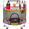 Trampoline For Kids, 5Ft Adjustable For Toddler, Indoor/Outdoor Baby Trampoline With Enclosure Net, No-Gap Safe Design, Gifts Fo