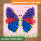 jackinthebox Poke Poke Art for Kids - Animals Theme Like Tortoise, Snail, Lion, Owl, Macaw, Butterfly, Mess-Free Sewing Art for