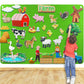 Craftstory 47 Pcs Farm Animals Toys Flannel Felt Board Story Sets for Toddlers Kids 47 Pieces Farm Barnyard Toys Interactive Mon