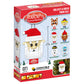 Brickcraft Rudolph the Red-Nosed Reindeer Santa Claus Ornament Brick Building Set, 74 Pieces DIY Holiday Christmas Block Kit wit