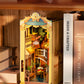 Robotime Book Nook Kit With Dustproof Sheet Diy Miniature House With Led Booknook Bookshelf Insert Decor 3D Wooden Bookend Model