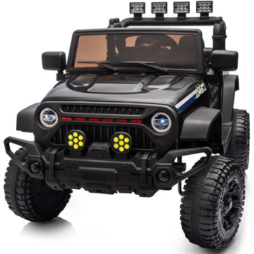 Hikiddo 24V Kids Ride On Car, Kids Electric Vehicles Car Ride On Toy Truck For Toddlers W/Remote Control, 400W Motor - Black