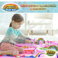 Yoya Toys Unicorn Playmat - Pretend Play Set For Kids - 8 Pcs Unicorns And Rainbows Figures - Educational Imaginative Activity Rug Toy - Floor Mat Playset Gift For Girls 3 4 5 6 7 8 Year Old Toddlers