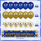 50Th Birthday Decorations For Men Women Blue And Gold,Navy Blue Gold Birthday Yard Banner And 18 Pcs 50Th Happy Birthday Balloons For 50Th Anniversary Birthday Party Supplies Indoor Outdoor Yard Decor