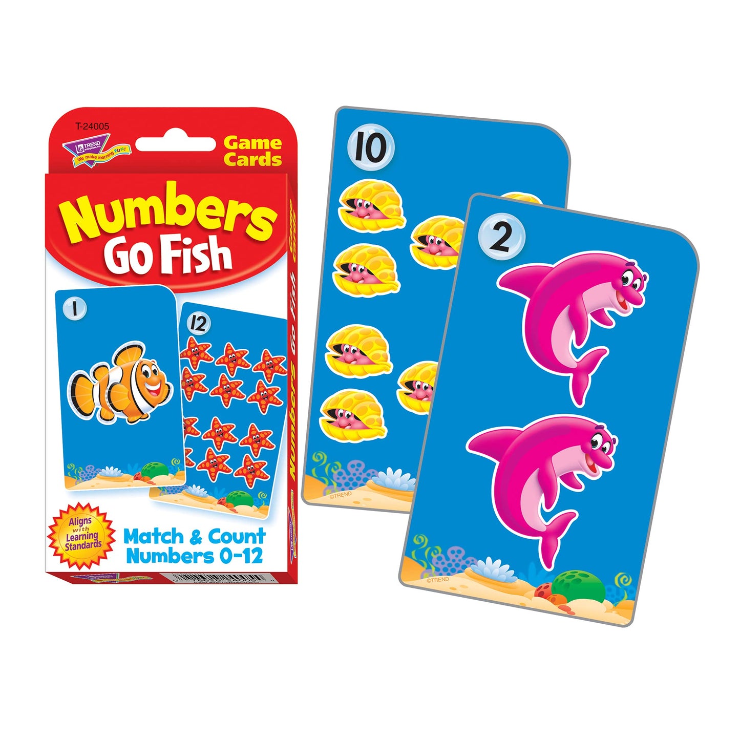 Trend Challenge Cards Numbers Go Fish, 6 Sets