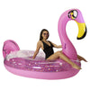 Poolcandy Gigantic Inflatable 2 to 3 Person Pool  Beach  and Lake Swim rafts (Gigantic 2 to 3 Person Pink Glitter Flamingo)