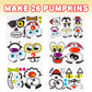 ArtCreativity Halloween Pumpkin Stickers for Decorating - 12 Sheets - Jack-o-Lantern - 26 Pumpkin Decorating Stickers - Cute Hal