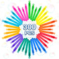 300 Pack Mini Bubble Wands In 10 Color, Bulk Party Favors For Kids, Ideal Goodies Bags Stuffers, Themed Birthday, Valentine, Easter, Halloween, Christmas, School Classroom Prizes For Boys & Girls