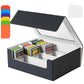 Newloop Trading Card Storage Box - 2400+ Commander Card Deck Case With See-Through Display Top For Magic The Gathering Pokemon Y