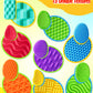 Sensory Fidget Toys For Kids Adults: 16 Pack Textured Silicone Worry Stones For Anxiety Relief, Sensory Stress Toy For Autism Ki