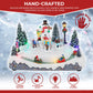 Top Treasures Animated Christmas Village Skating Pond - Lighted Musical Snow Scene, 11x7.5 In, Ceramic, Multicolor