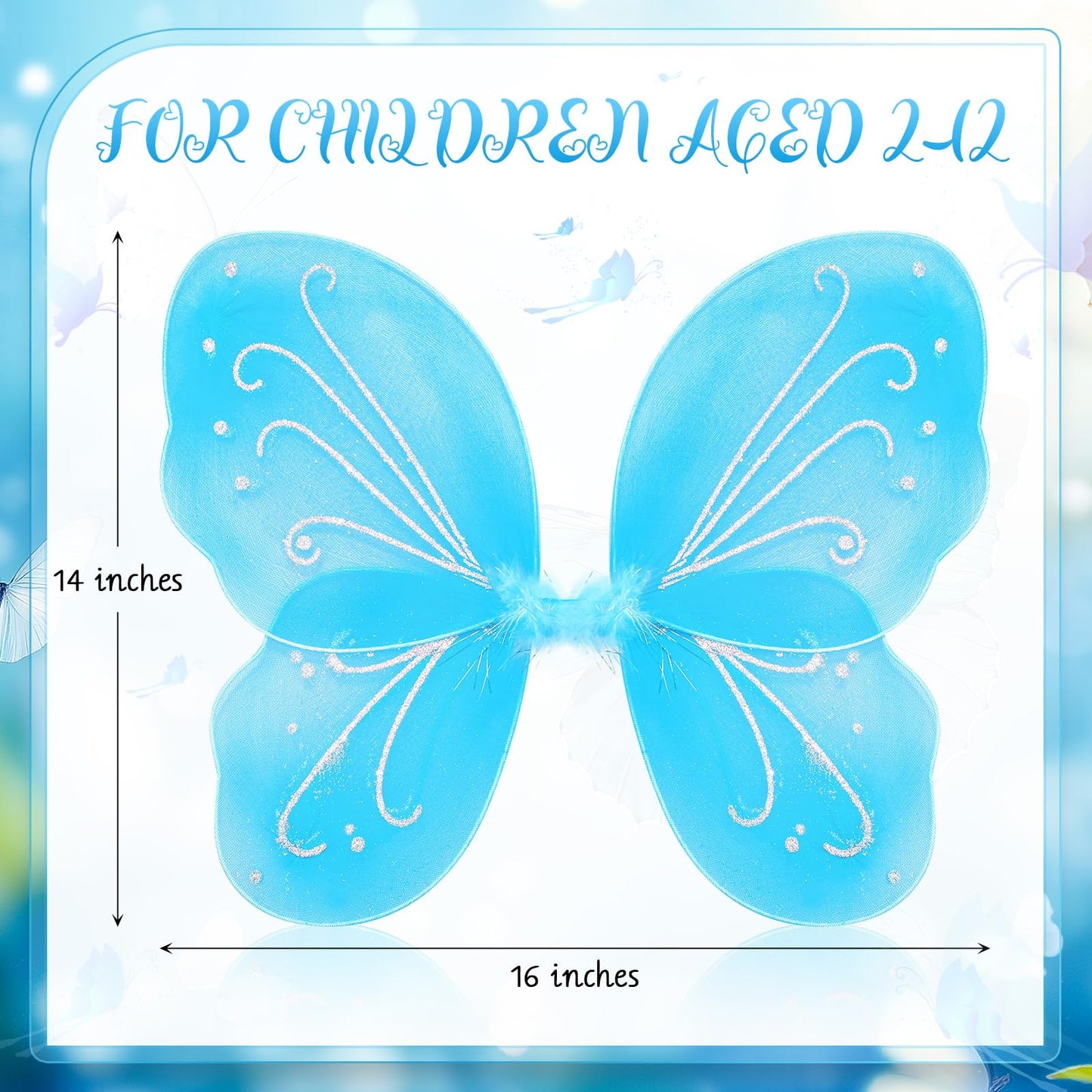 Junkin 36 Pcs Fairy Wings Kids Bulk Butterfly Costume Wings for Girls Halloween Dress up Butterfly Favors Role Play Supplies(Bri