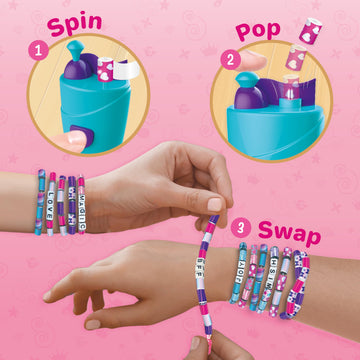 Imagimake Spin n Pop Bracelet Maker Kit for Ages 8-13 | Create 10 Unique Multicolor Bracelets | Perfect Easter Gift for Kids