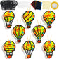 QOUBAI 32 Sets Air Balloons Suncatchers Craft Kit DIY Window Stained Glass Effect Hot Air Balloons VBS Paper Craft Home School C