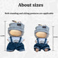 17cm Doll Clothes Set(NO Doll) - Cute Knit Sweater & Handcrafted Crochet Skirt  enhanced Fashion Dresses  Soft Stretch Fabric Costume Accessories Cool Blue Denim Suit