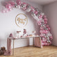 House Of Party Pink And White Balloons Garland Kit 158 Pcs - Pink, Silver Metallic, Silver Confetti Balloon Arch | White And Hot