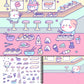 Cute Foods Around Town Activity Book By Cupkin: Lay Flat Side By Side Sticker Books + Kawaii Coloring Books - Over 500 Cute Kawa