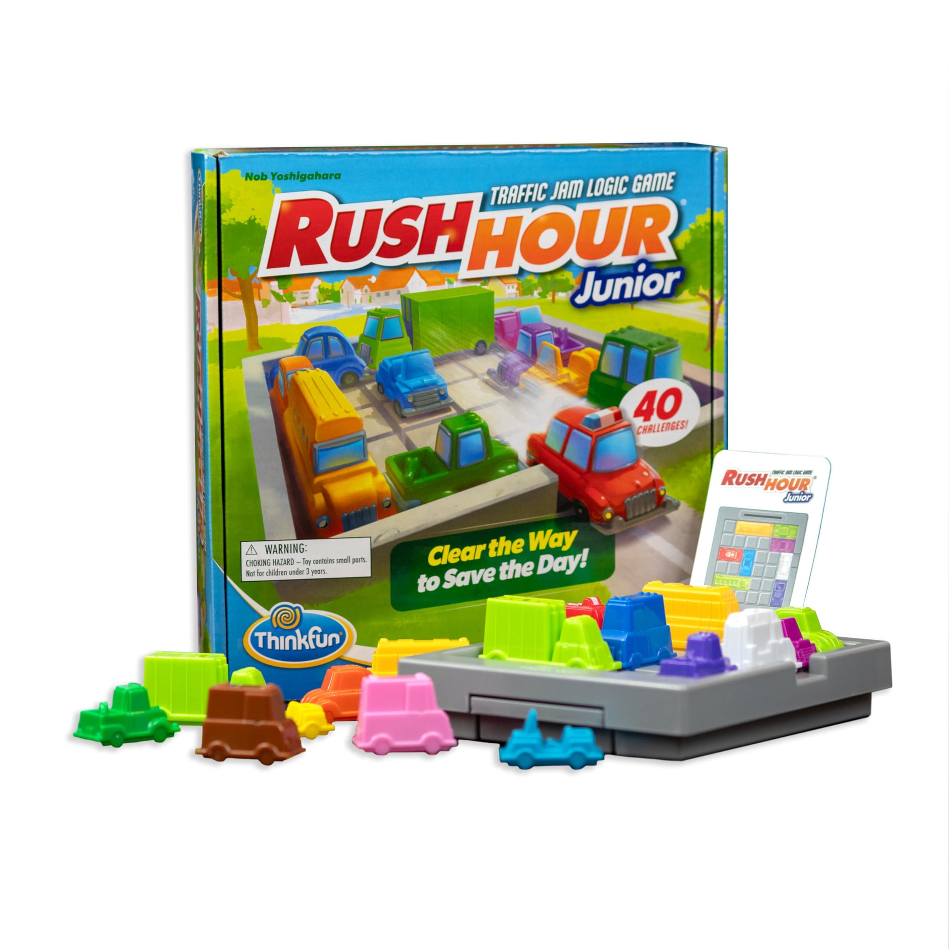 Thinkfun Rush Hour Junior - Classic Traffic Jam Logic Game | New Look For 2024 | Stem Toy For Kids | Engaging Puzzles For Ages 5 And Up | Junior Edition Of The International