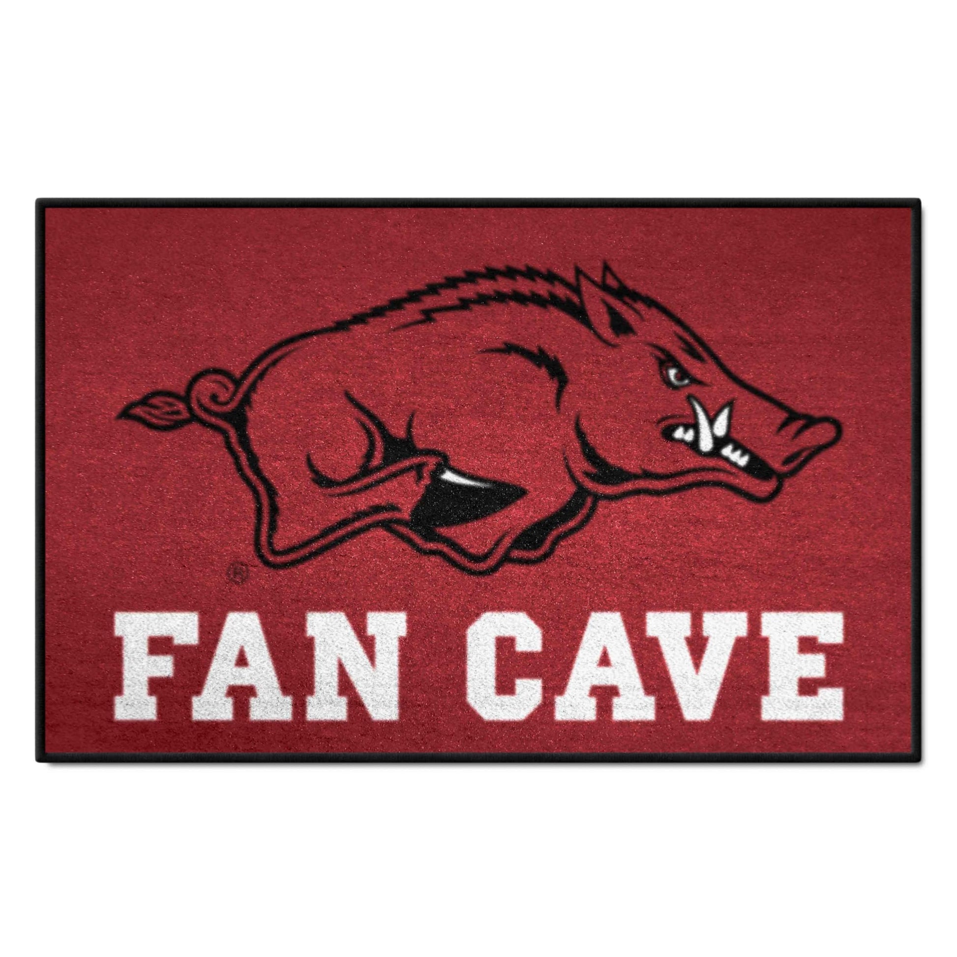 FANMATS 14628 University of Arkansas Nylon Universal Man Cave Starter Rug , 19x30