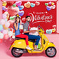 Extra Large Happy Valentines Day Backdrop Banner 73 x 43.3 Inch Conversation Heart Romantic Love Background Valentines Backdrops
