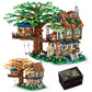 Hsanhe Idea Tree House Bricks Model Toys Set, Forest House Building Blocks Street View Sets, For Adults Ages 14+ Tree House Disp