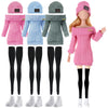 Geyoga 3 Set 12 Pcs Doll Clothes And Accessories Suit Pants Shoes Spring Sweater Outfits, Dolls Are Not Included(Sage Green, Lig