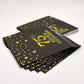 Pandecor 50 Pack 3 Layers Birthday Party Supplies,6.5 X 6.5 In Paper Napkins,Gold Confetti Foil Birthday Party Decorations (75Th Birthday Napkins)