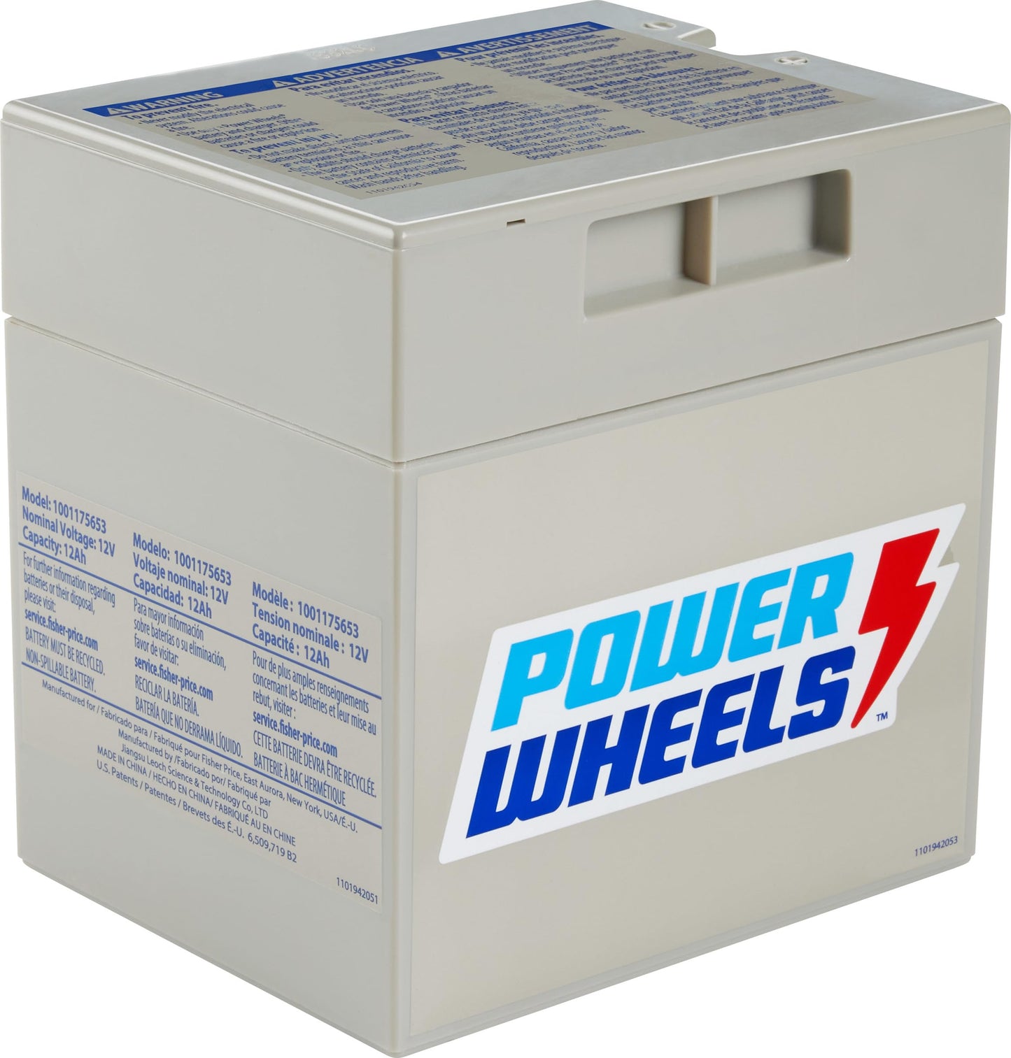 Power Wheels 12-Volt Ride-On Toy Replacement Battery, 12-Ah, Multicolor, Model G5894