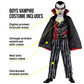 Morph Evil Vampire Costume Boys With Mask, Vampire Costume Kids - Scary Boys Halloween Costumes For Kids Dracula 3-4 Years