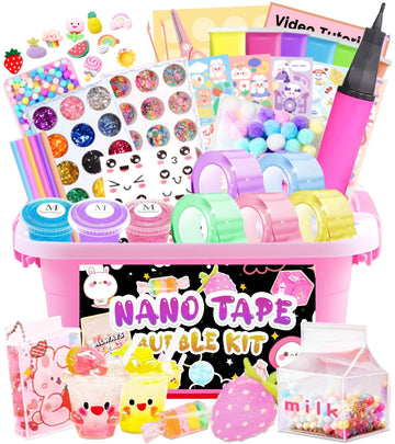 ZiZa Nano Tape Bubble Kit - Squishy Maker for Kids 4+, Small, Pink, Model Zi-1
