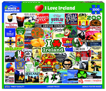 White Mountain - I Love Ireland, 1000 Piece Jigsaw Puzzle, Ireland Puzzle