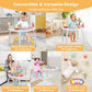 Honey Joy Baby Activity Center, 5 In 1 Infant Jumper & Standing Play Table W/ 360 Rotary Seat, 6 Toys, 3 Adjustable Heights, Lig