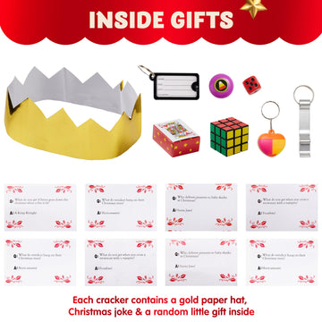 JOYIN 8 pcs Christmas Party Table Favor, No Snap Party Table Favor with Nutcracker Design for Christmas Holiday Traditions, Xmas