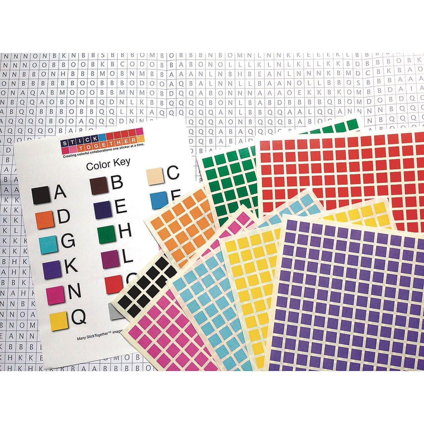 Collaborative Sticker Mosaic, Hot Air Balloon