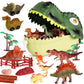 FINcredible Dinosaur Toys for Kids 3-5 - Realistic Dinosaur Figures Including 2 Pullback Dinosaur Cars - Dinosaur Toys for Toddlers & Kids - Toy Dinosaur Playset Gift for 3  4  5  6  7 Boys & Girls