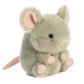 Aurora® Round Rolly Pet™ Frisk Mouse™ Stuffed Animal - Adorable Companions - On-The-Go Fun - Gray 5 Inches