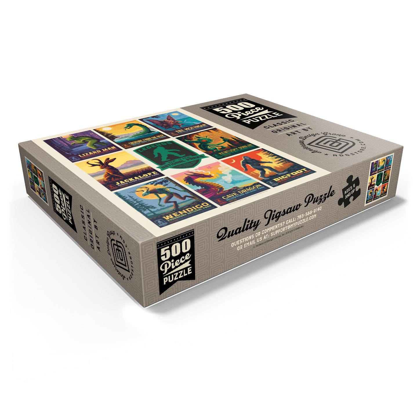 MyPuzzle.com Vintage National Parks 500 Piece Jigsaw Puzzle - Colorful Cardboard Print for Adults