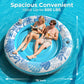 Inflatable Tanning Pool Lounger Float with Protection Tarp  75 x 75 Pool Floats mature-themed with Pillow  6 in 1 Suntan Tub Raft Floatie  Sunbathing Water Lounge Blow Up Pool Kids Ball Pit Party Gifts-Blue