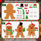 WovWeave Christmas DIY Felt Gingerbread Man Decor Kit with 46 Ornaments - Multicolor, Model KAI-WovWeave-0332, Festive Holiday Craft