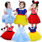Alecosfun Princess Costume Trunk For Toddler Girls, 4 Pcs Fancy Dresses Tutu Skirts Headband For Babies Birthday 12-18M