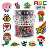 Pix Brix Pixel Art Puzzle Bricks Bucket - 1,500 Piece Pixel Art Kit with 10 Colors, Medium Palette - Patented Interlocking Build
