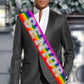 Rhinestonesash Senior Sash Rainbow - Silver Sparkle Senior Rainbow Premium Grade Satin Sash - Gay Pride Graduation Gift - Rainbo
