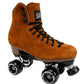 Sure-Grip Boardwalk Unisex Outdoor Roller Skates - Retro Boots With Suede Leather & Rubber - Suitable For Beginners (Cinnamon Pl
