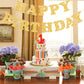 Glitter Gold Happy Birthday Banner Sign With Shiny Letters, Glitter Happy Birthday Bunting Banner Flag Garland For Kids Boys Baby Birthday Party Decorations Supplies